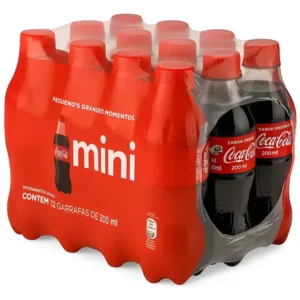 Refrigerante Coca-Cola 200ml garrafa pet -12 Unidades